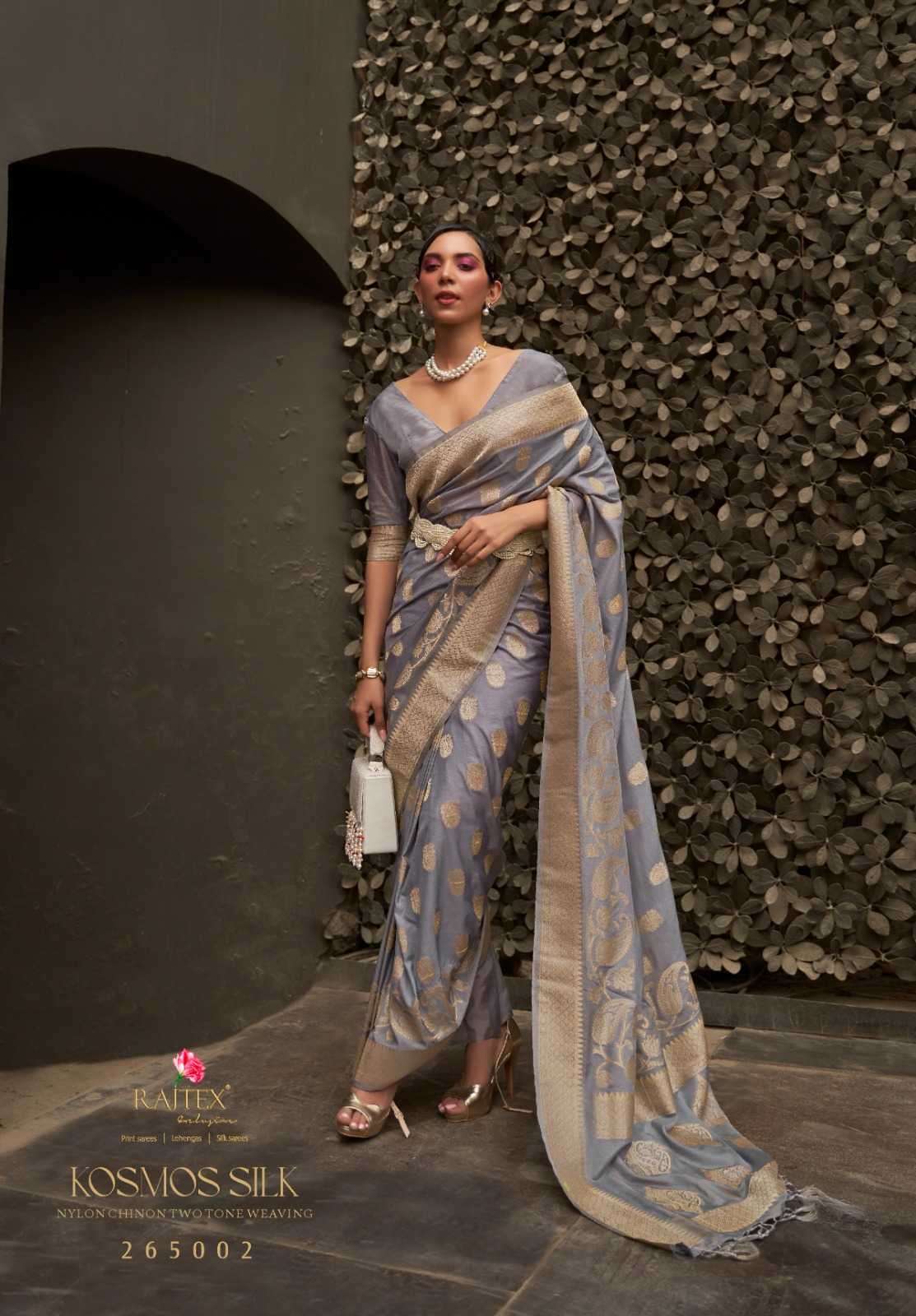 rajtex kosmos silk series 265001-265006 nylon chinon saree