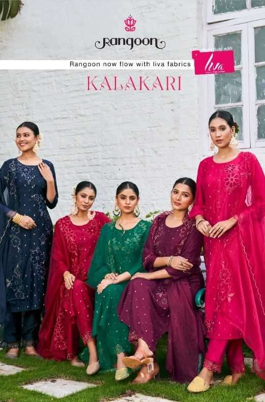 rangoon kalakari series 4831-4836 Jecard viscose suit