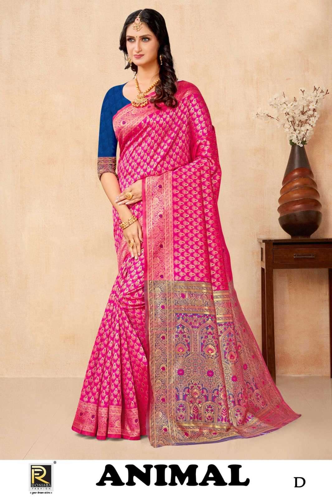 ranjna saree animal banarasi silk saree