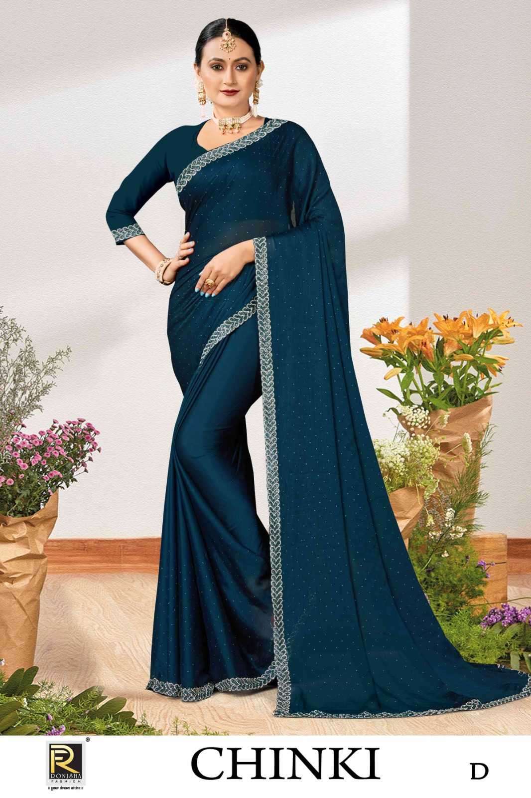 ranjna saree chinki fancy fabrics saree