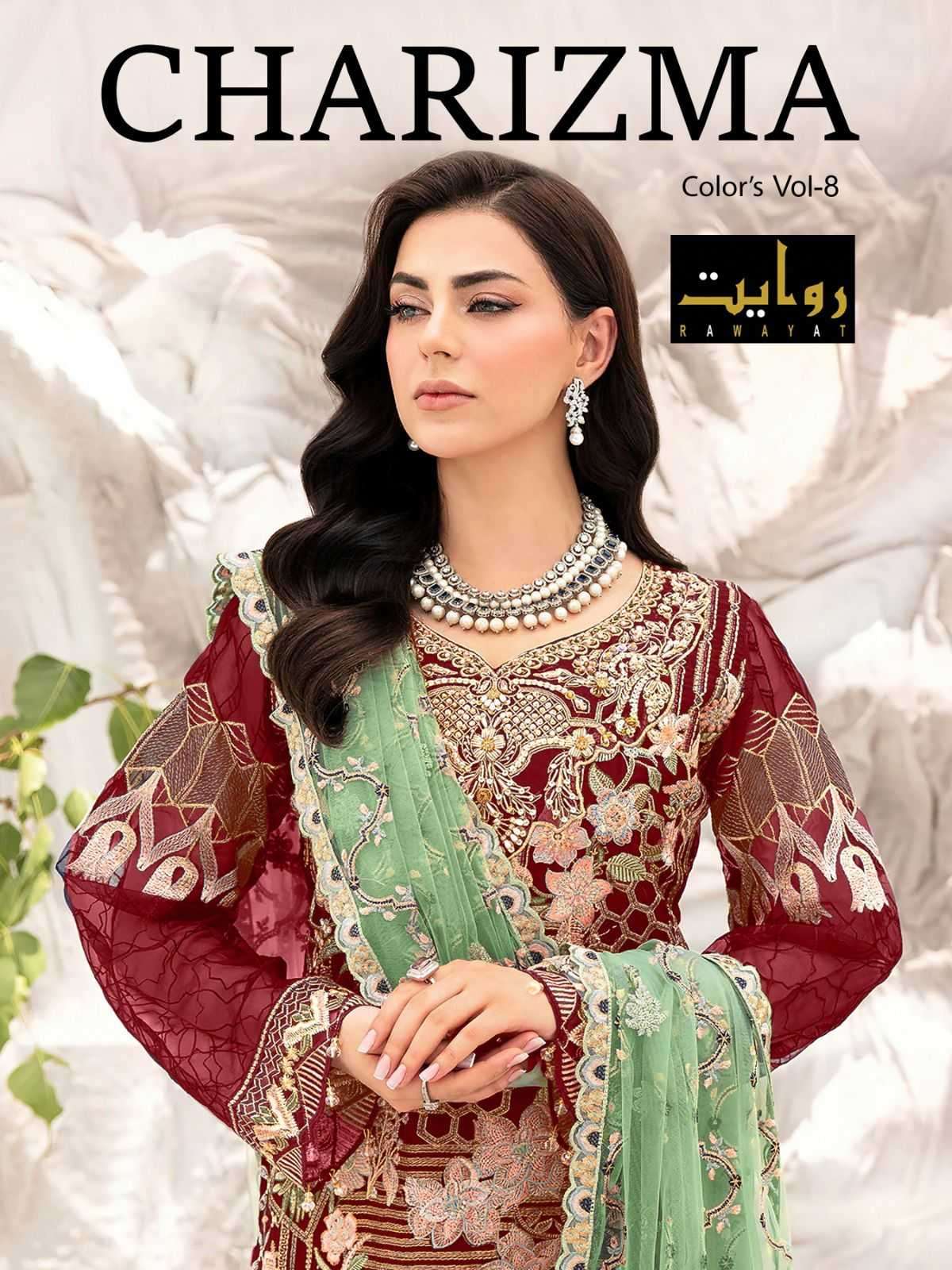 rawayat charizma colors vol 8 series 5010 faux georgette suit