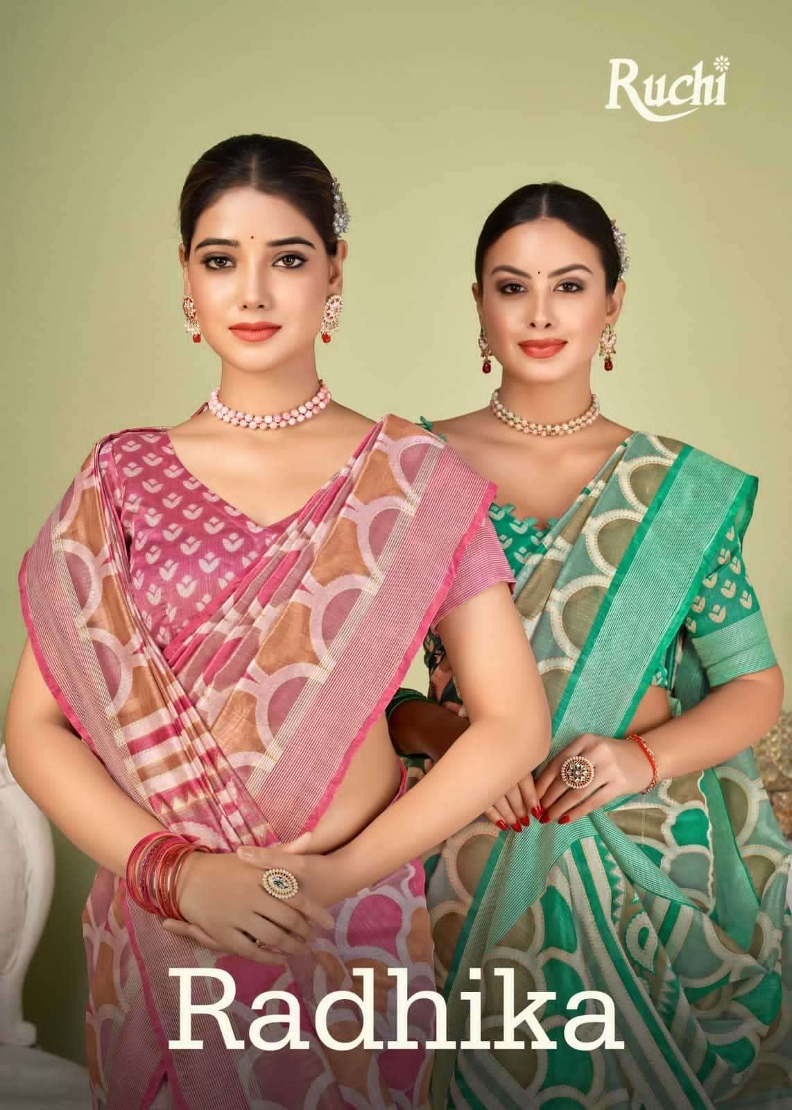 ruchi radhika vol 2 series 27401-27406 tussar silk sarees