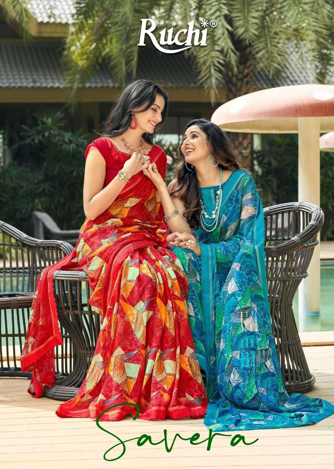 ruchi savera vol 8 series 28601-28603  Chiffon Saree