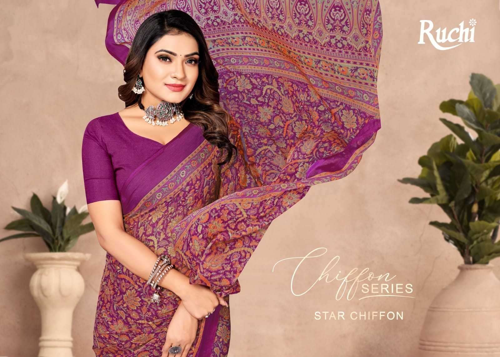 ruchi star chiffon vol 142 series 22771-22773 Chiffon saree