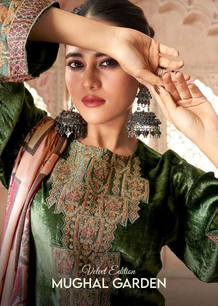 sahiba mughal garden pure viscose velvet suit 
