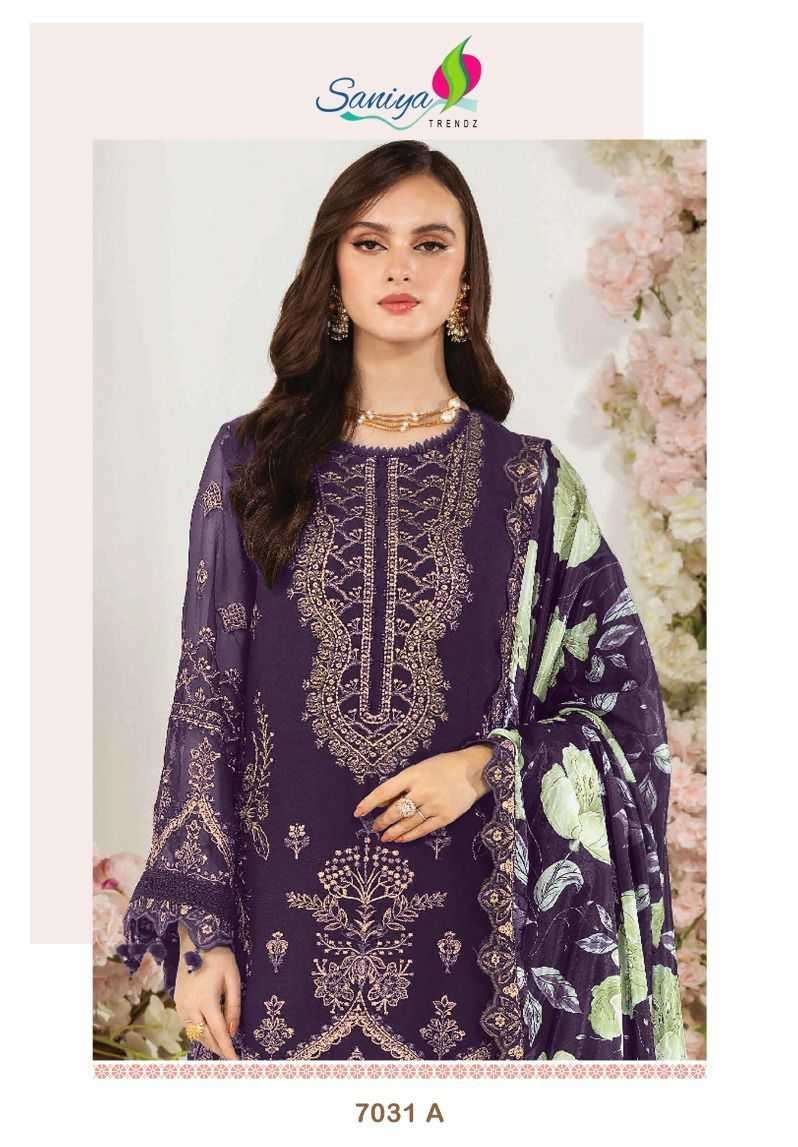 saniya 7031 colours faux georgette suit 