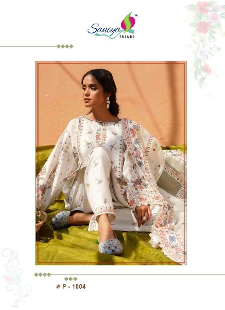saniya trendz baroque vol 1 series 1004 cotton suit