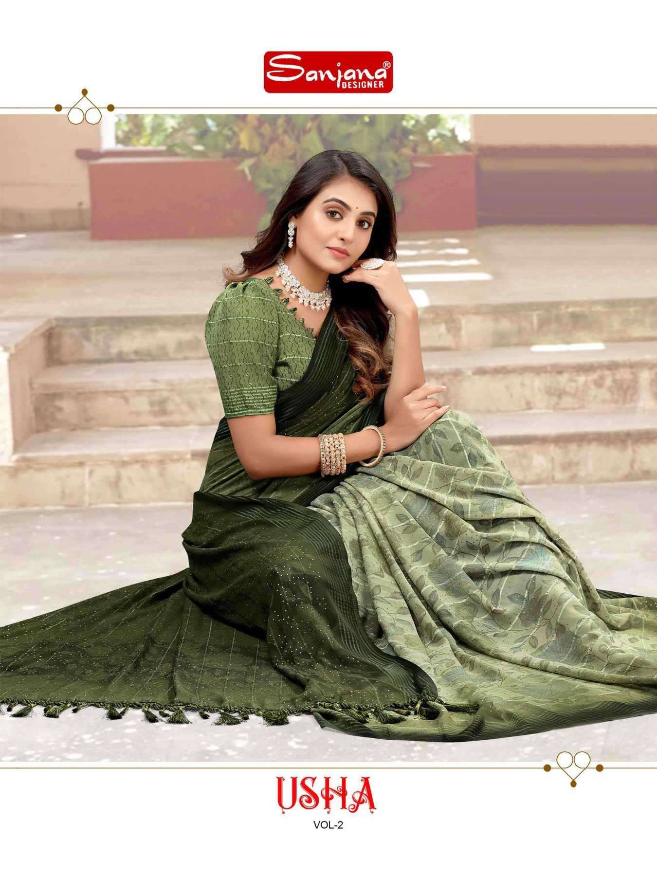 sanjana usha vol 2 series 107-112 weightless saree