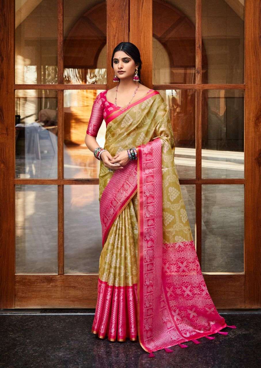 sanskar designer soft cotton silk slub saree