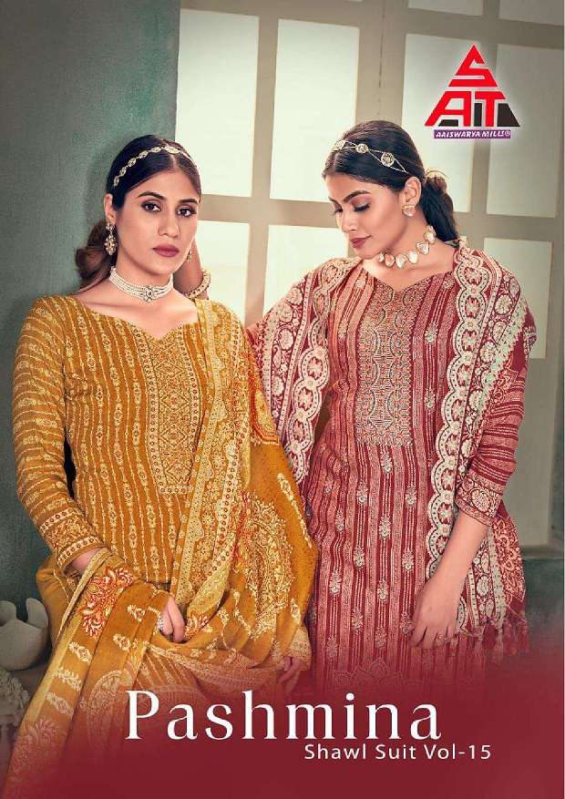 Sat Pashmina Vol-15 series 1501-1510 Pure Pashmina suit