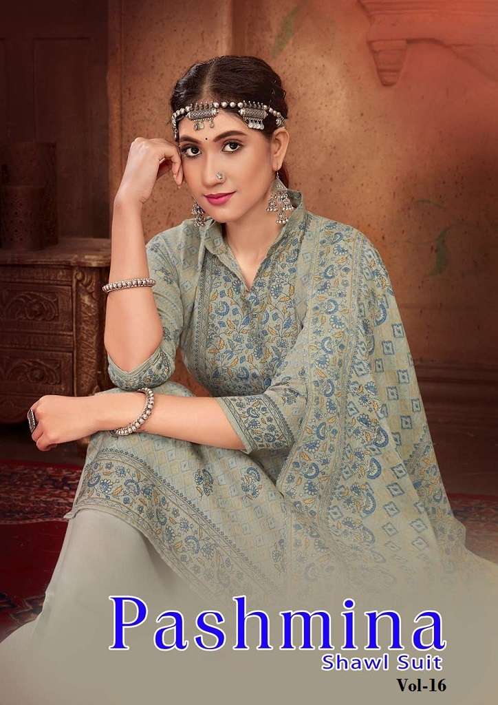Sat Pashmina Vol-16 series 1001-1010 Pure Pashmina suit