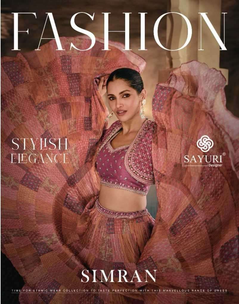 sayuri designer simran series 5391-5393 chinon crop top