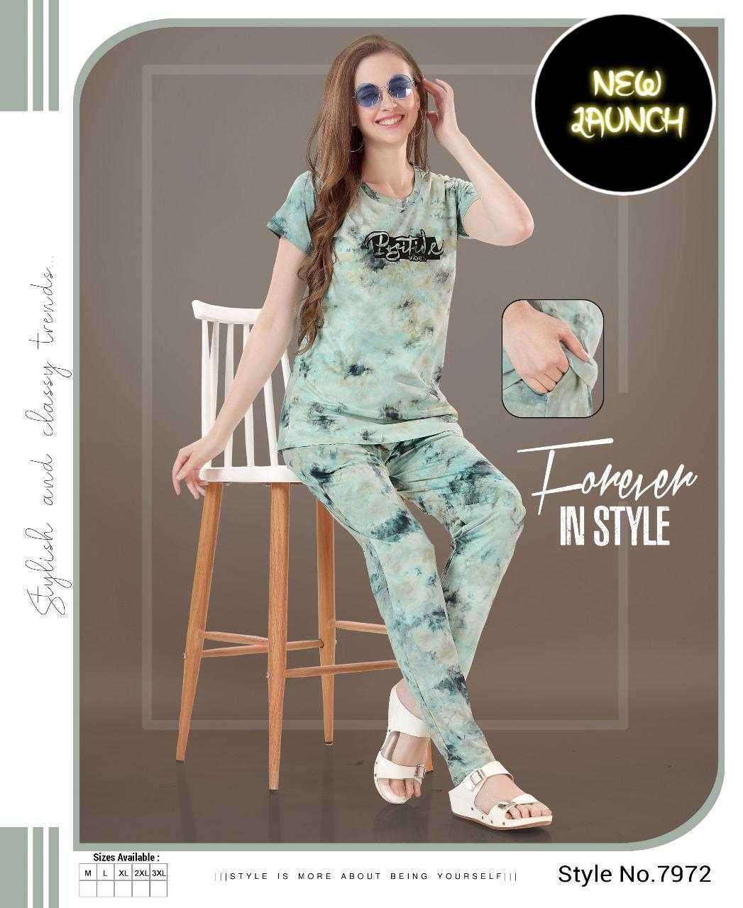 SUMMER SPECIAL B518 SINKER HOSIER PLAIN NIGHT SUIT 