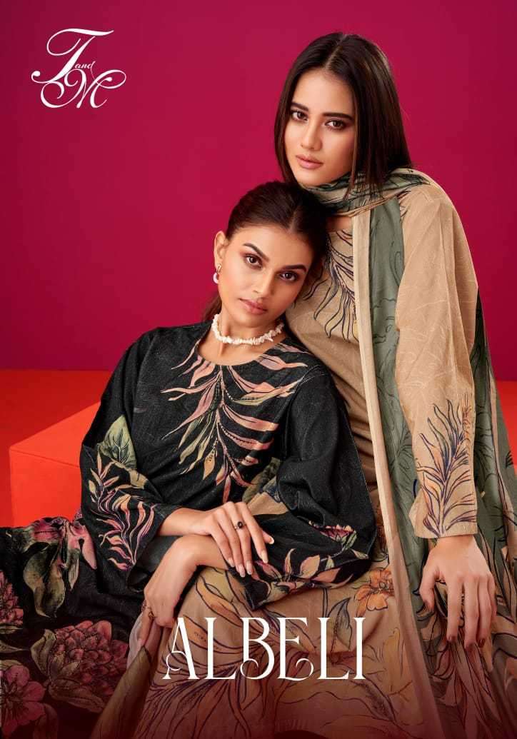 t&m designer albeli pure viscose suit 