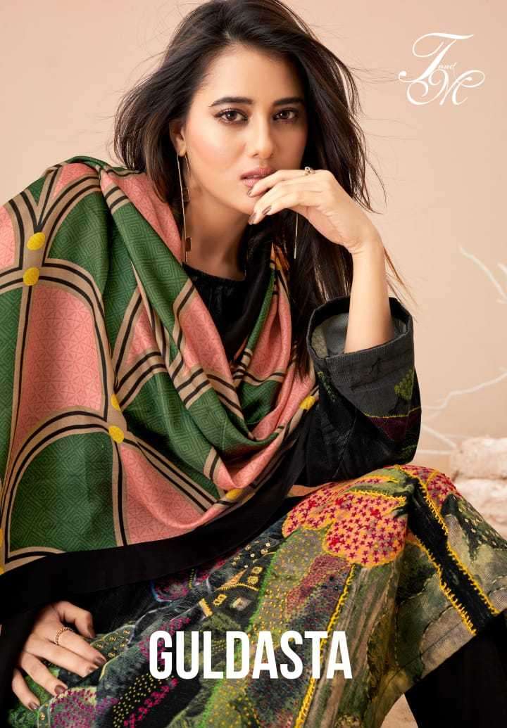 t&M designer guldasta pure viscose suit 