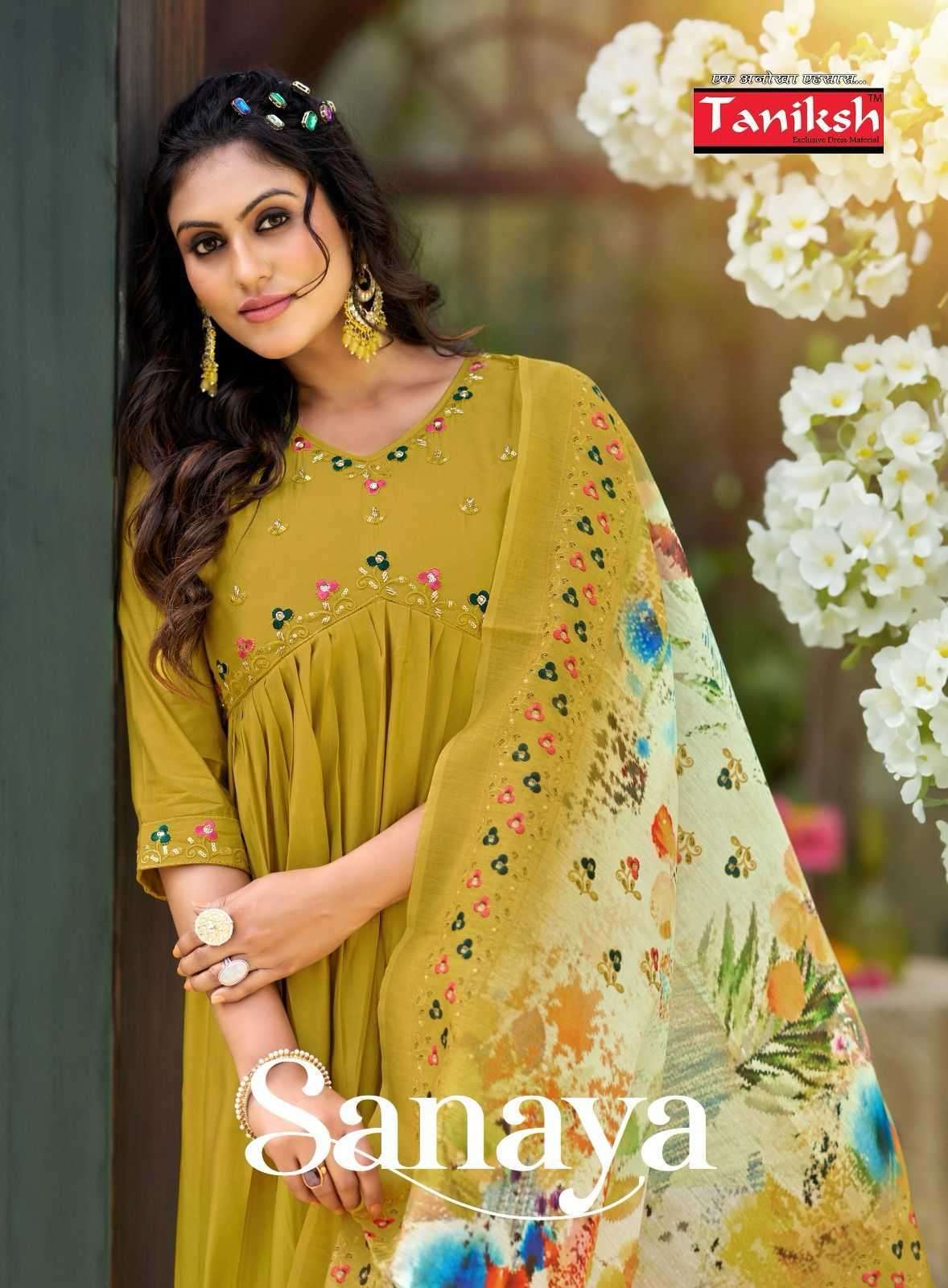 taniksh sanaya vol 1 muslin silk suit
