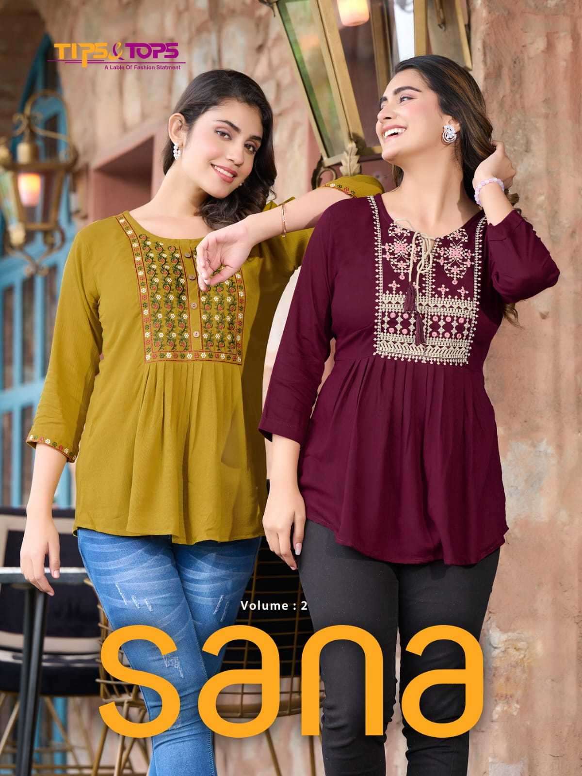 tips and tops sana vol 2 series 201-208 Reyon Wrinkle kurti