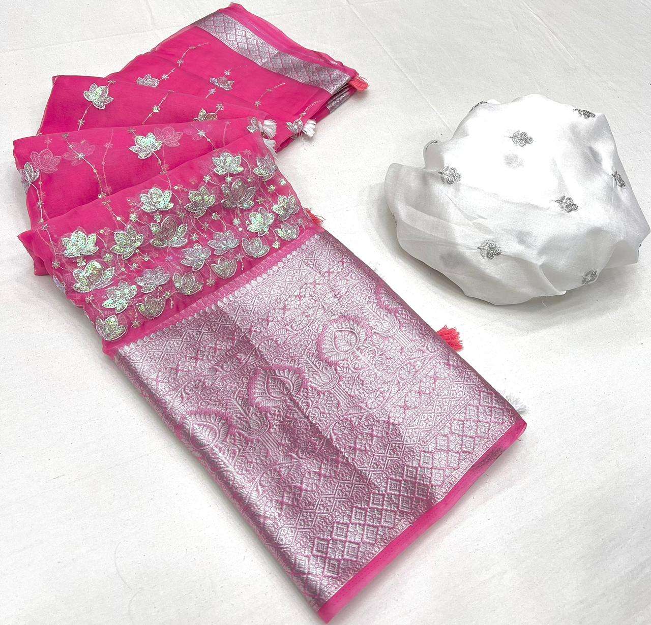 vaani designer soft organza silk saree