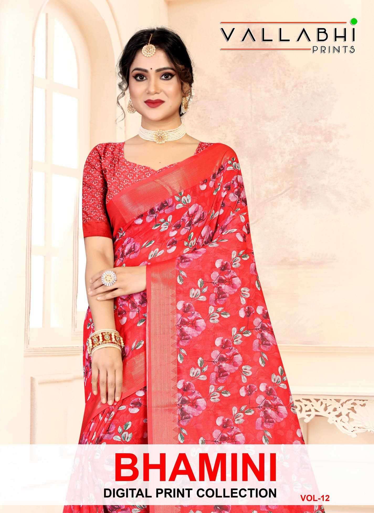 vallabhi prints bhamini vol 12 linen saree