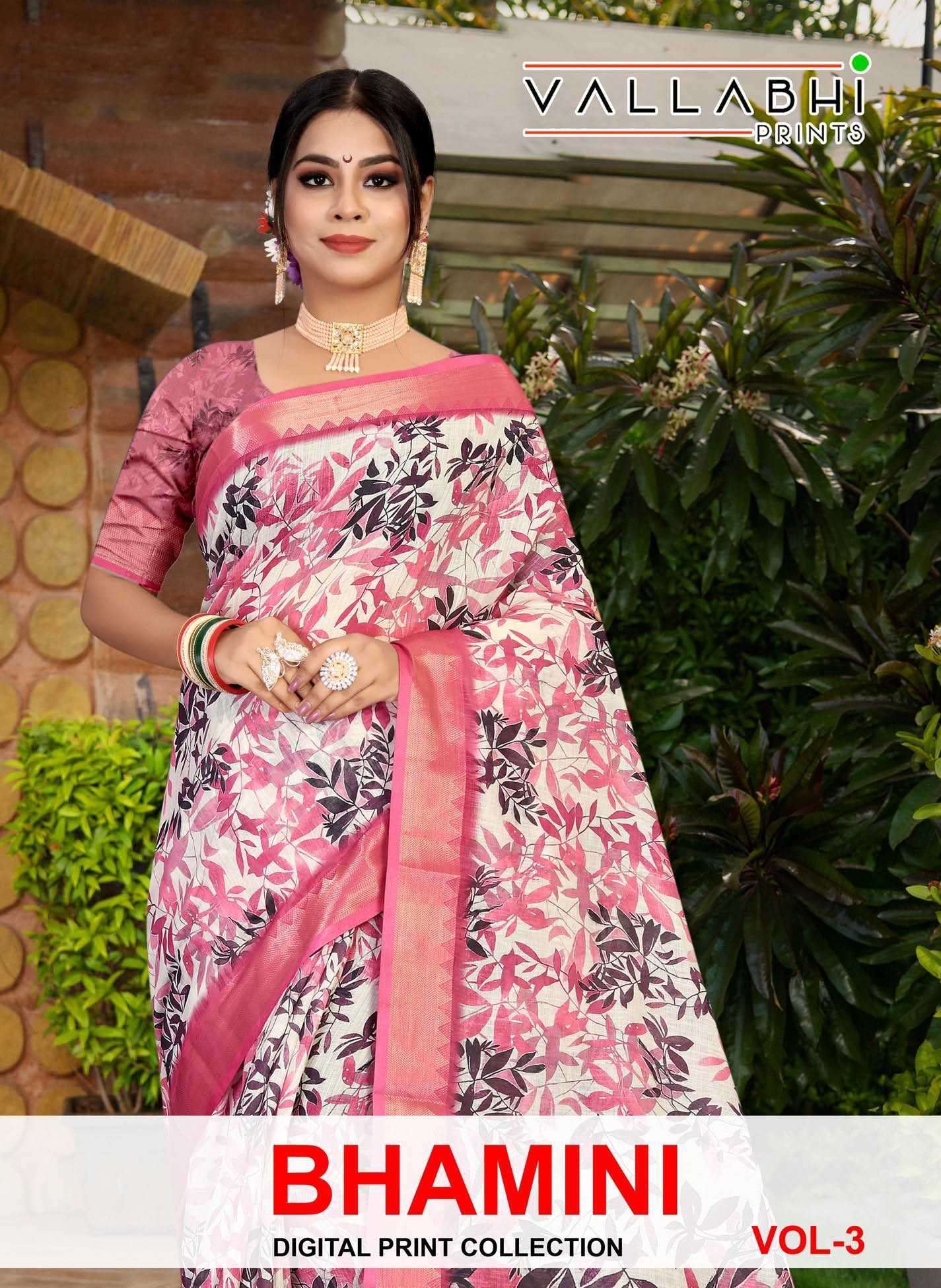 vallabhi prints bhamini vol 3 linen saree