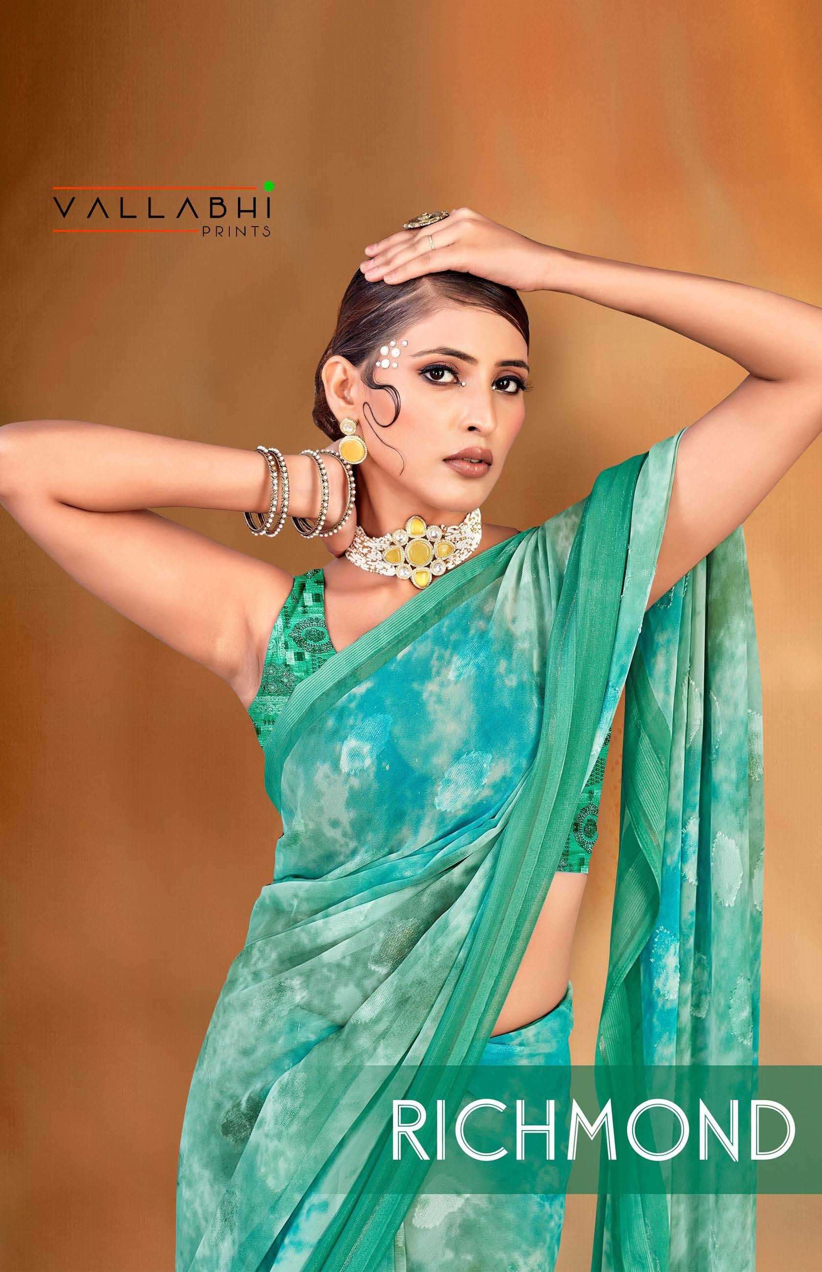 vallabhi prints richmond series 160836-160841 georgette saree