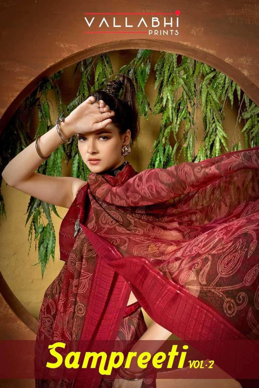 vallabhi prints sampreeti vol 2 series 20011-20018 fancy saree