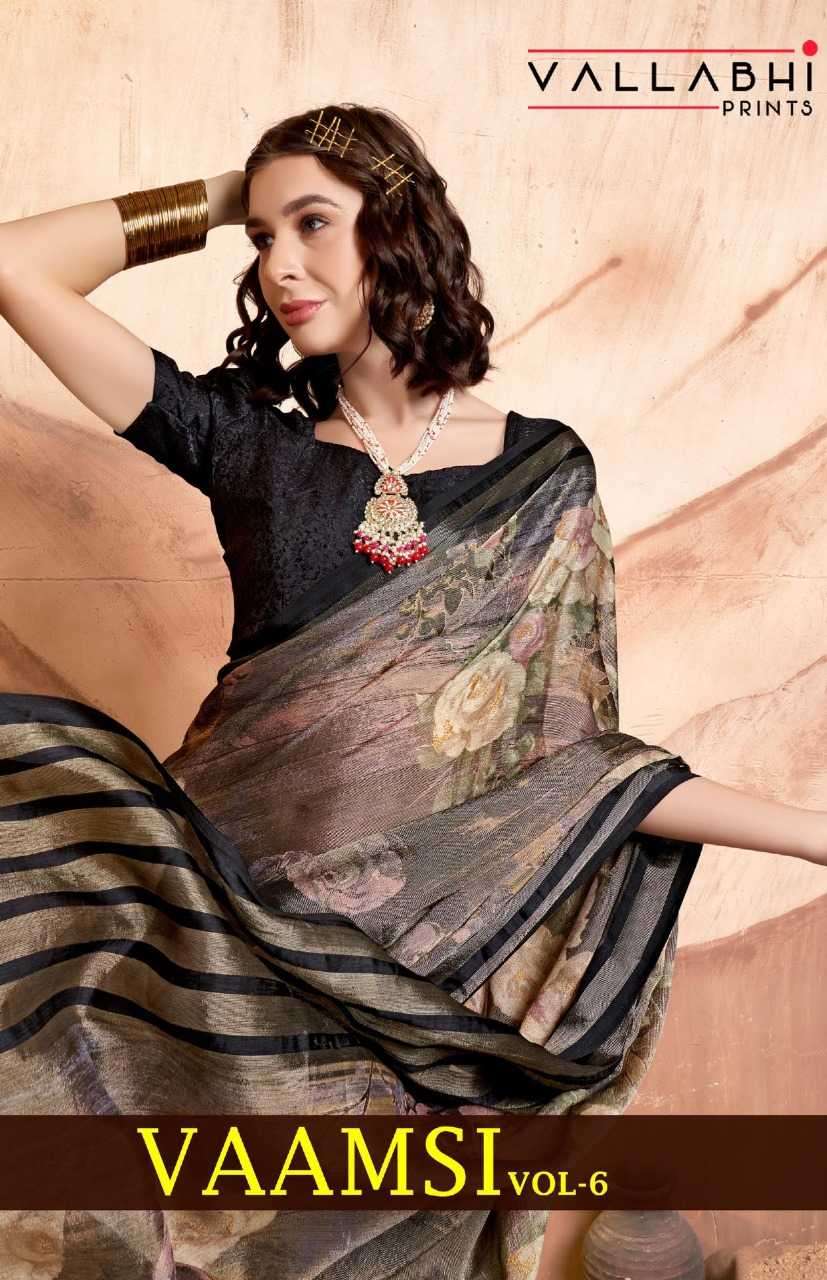 vallabhi prints vaamsi vol 6 series 24911-24916 brasso saree
