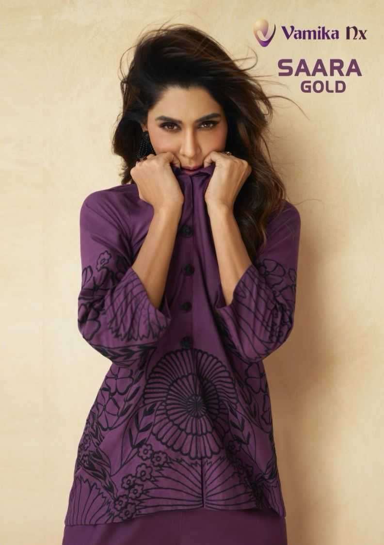 vamika nx saara gold series 1111 Hevy REYON co-ord sets