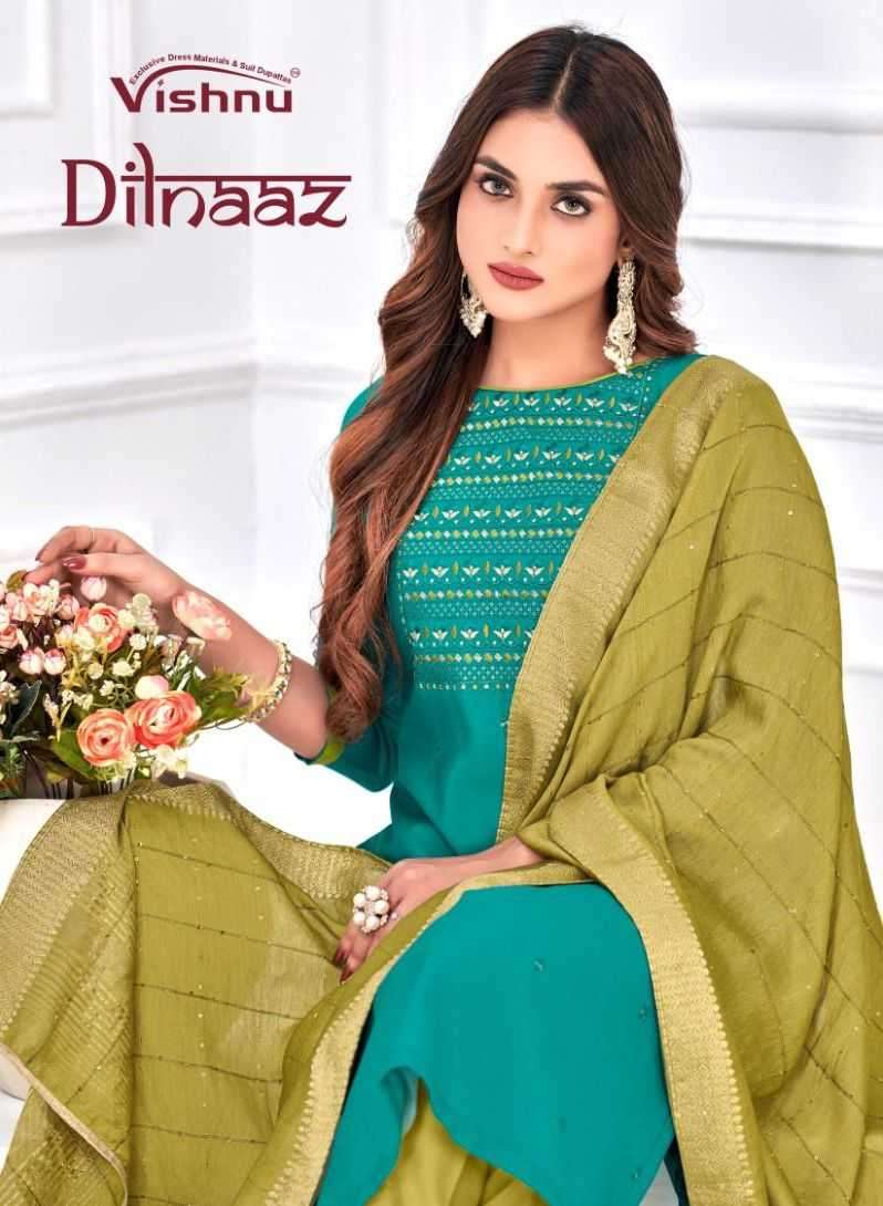 vishnu impex dilnaaz series 23001-23012 Roman Silk suit