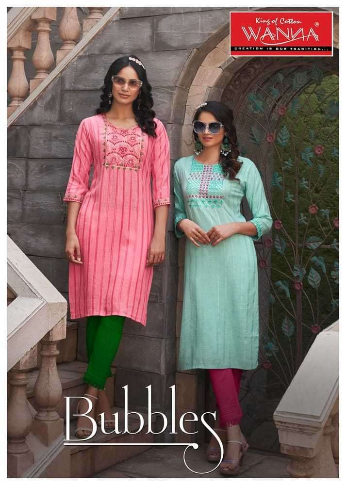 wanna you bubbles series 901-908 Viscose Rayon Stripes kurti 