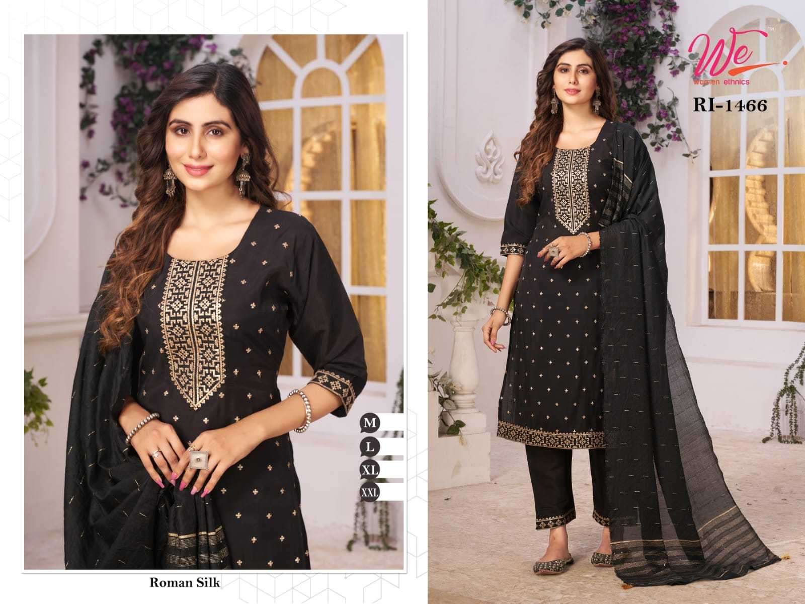 we women 1466 Roman silk readymade suit 