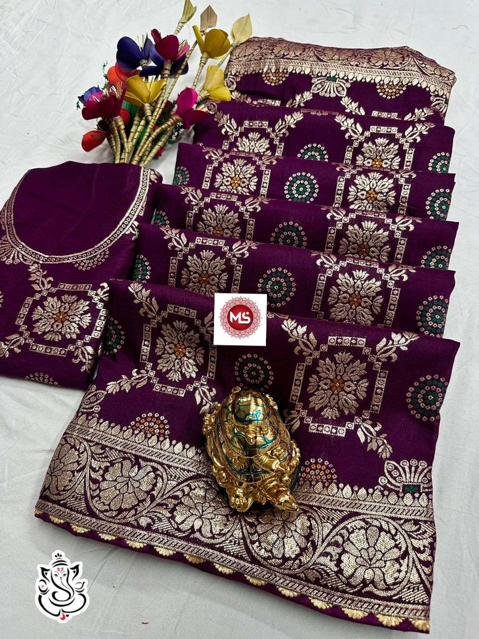 women choice-1 designer banarasi dola silk saree