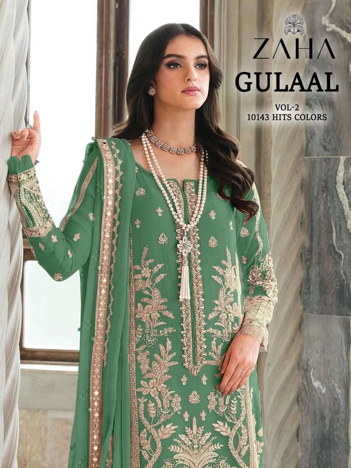 zaha gulaal vol 2 10143 abcd faux georgette suit 