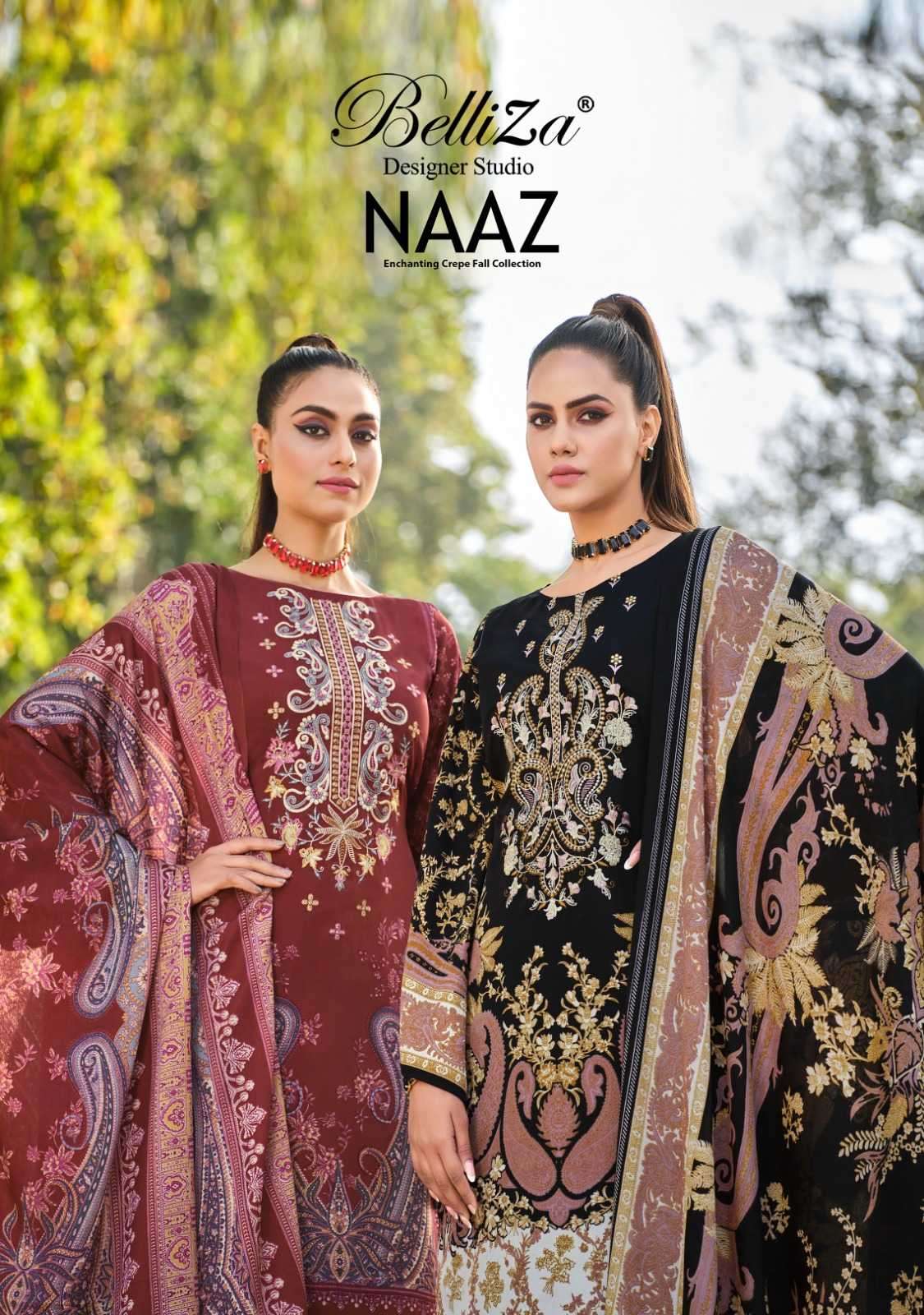 belliza designer naaz series 835001-835008 Pure Crepe suit