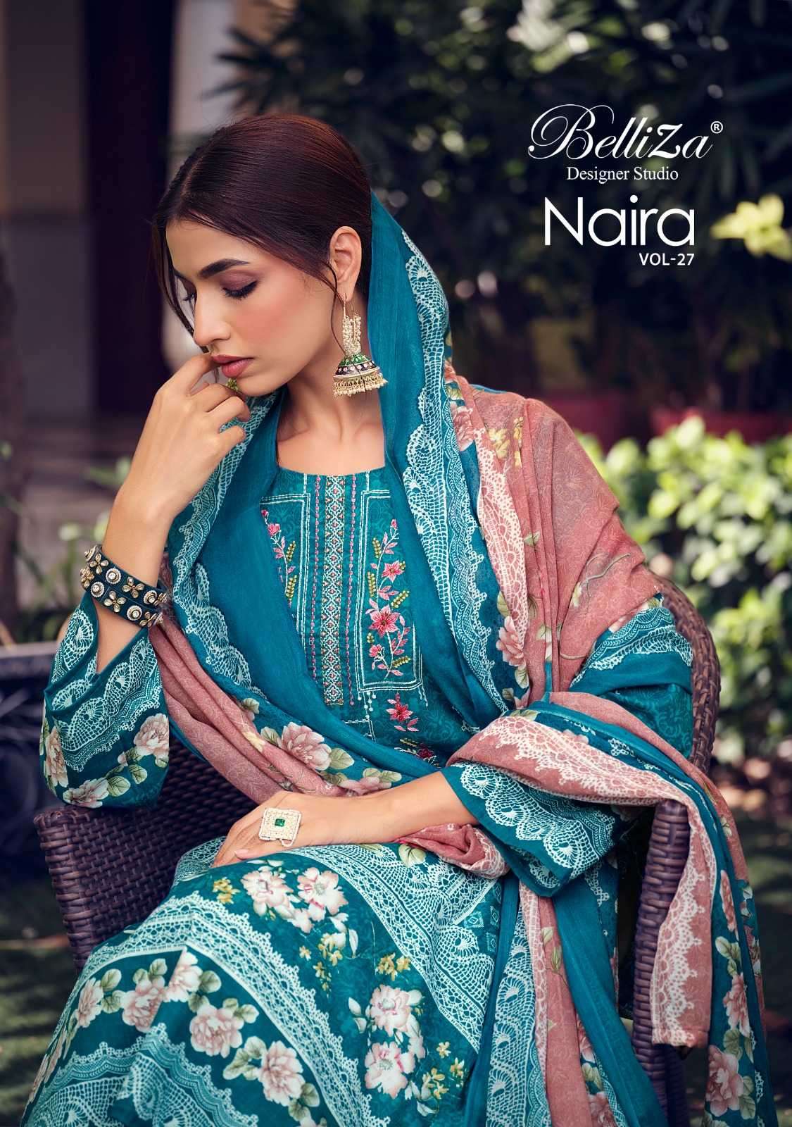 belliza naira vol 27 series 866001-866010 Pure Cotton suit