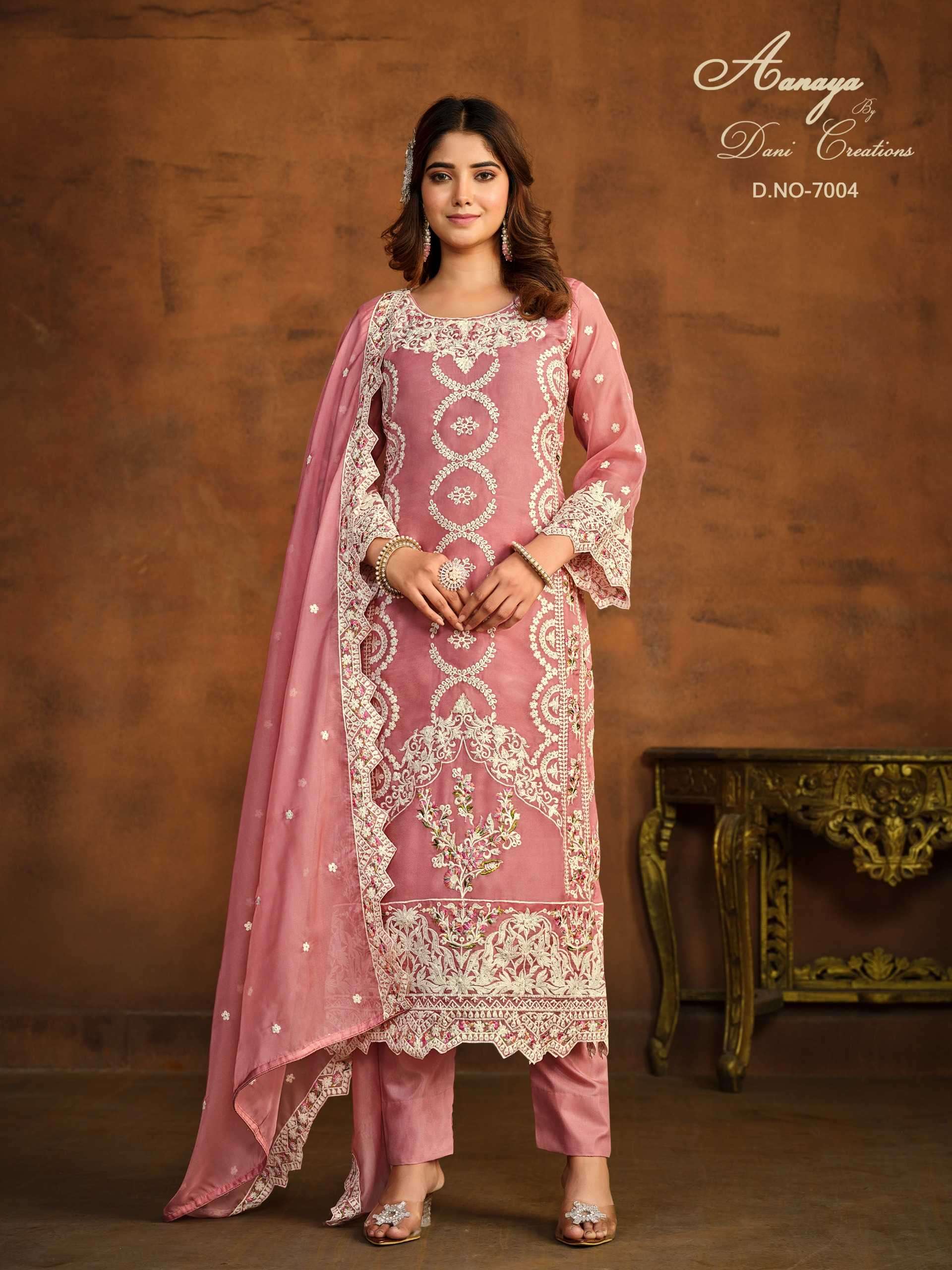 dani creation aanaya vol 170 series 7001-7004 Soft Organza suit