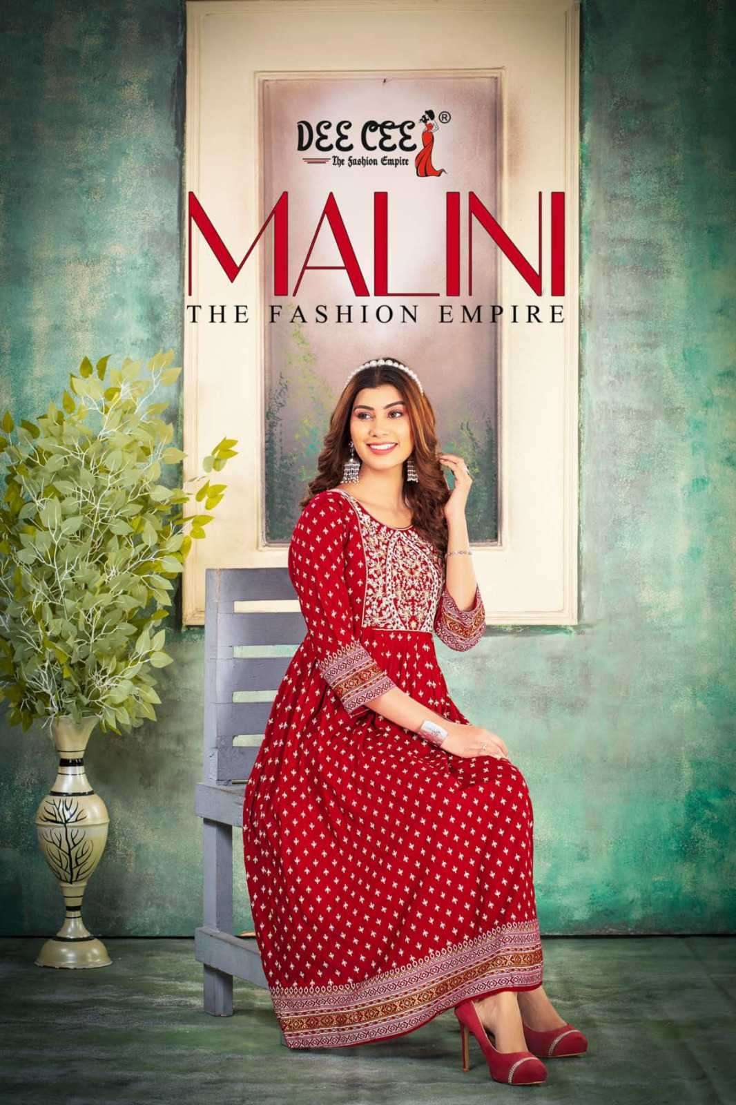 dee cee malini series 101-106 heavy rayon kurti 