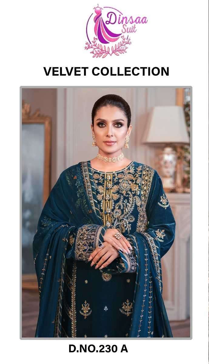 dinsaa 230 colours A velvet 9000 embroidery suit 