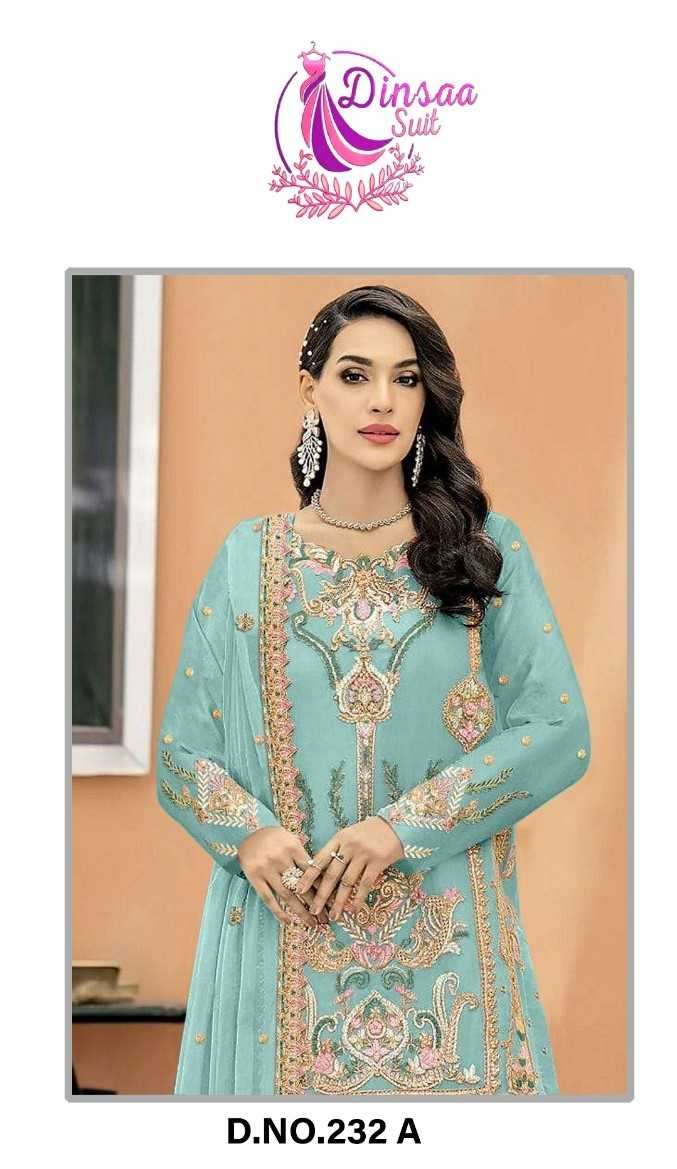 dinsaa 232 a heavy georgette suit