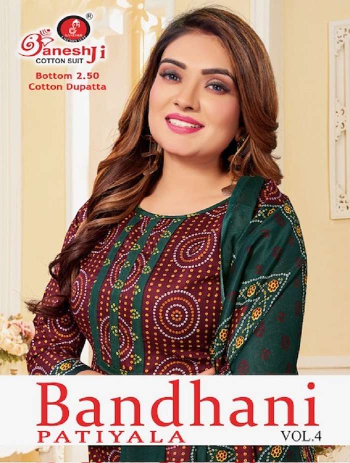 Ganeshji Bandhni Vol-4 series 4001-4010 Heavy Indo Cotton suit
