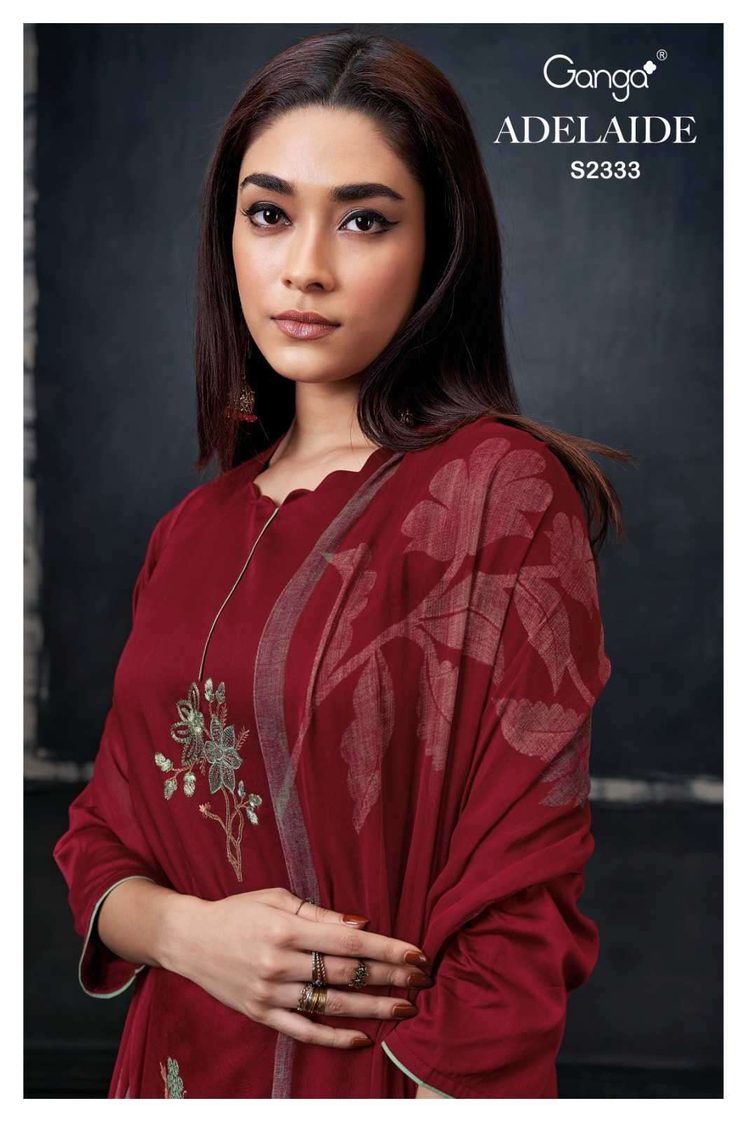 ganga adelaide 2333 premium cotton silk suit