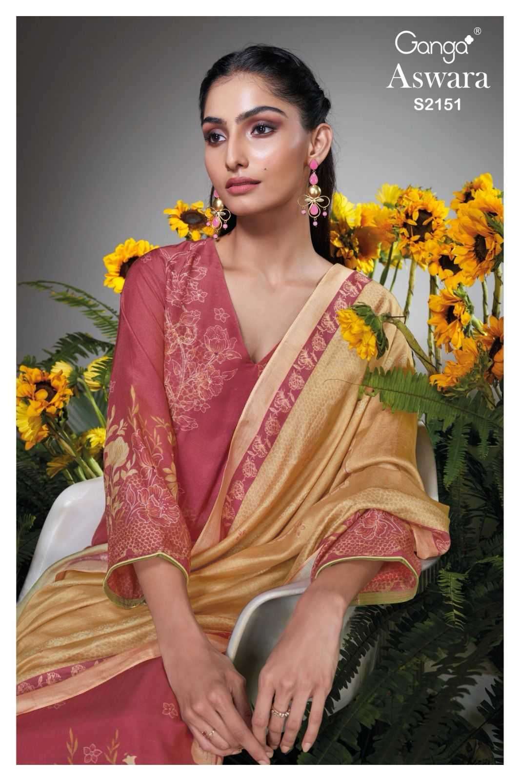 ganga aswara 2151 premium bemberg silk suit 