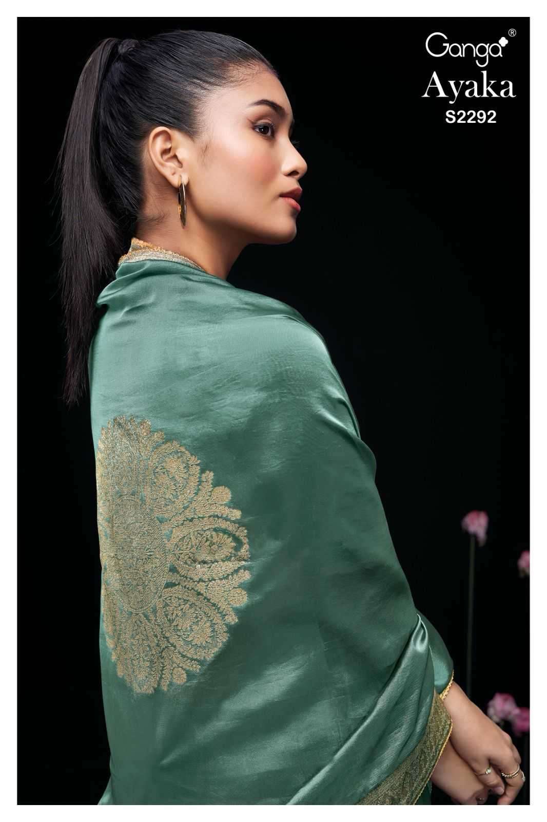 ganga ayaka 2292 premium viscose woven silk suit 