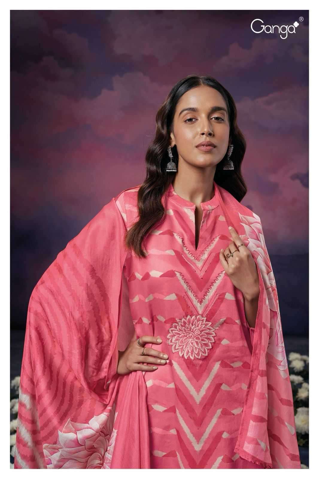 ganga nellie 2189 premium cotton silk suit 