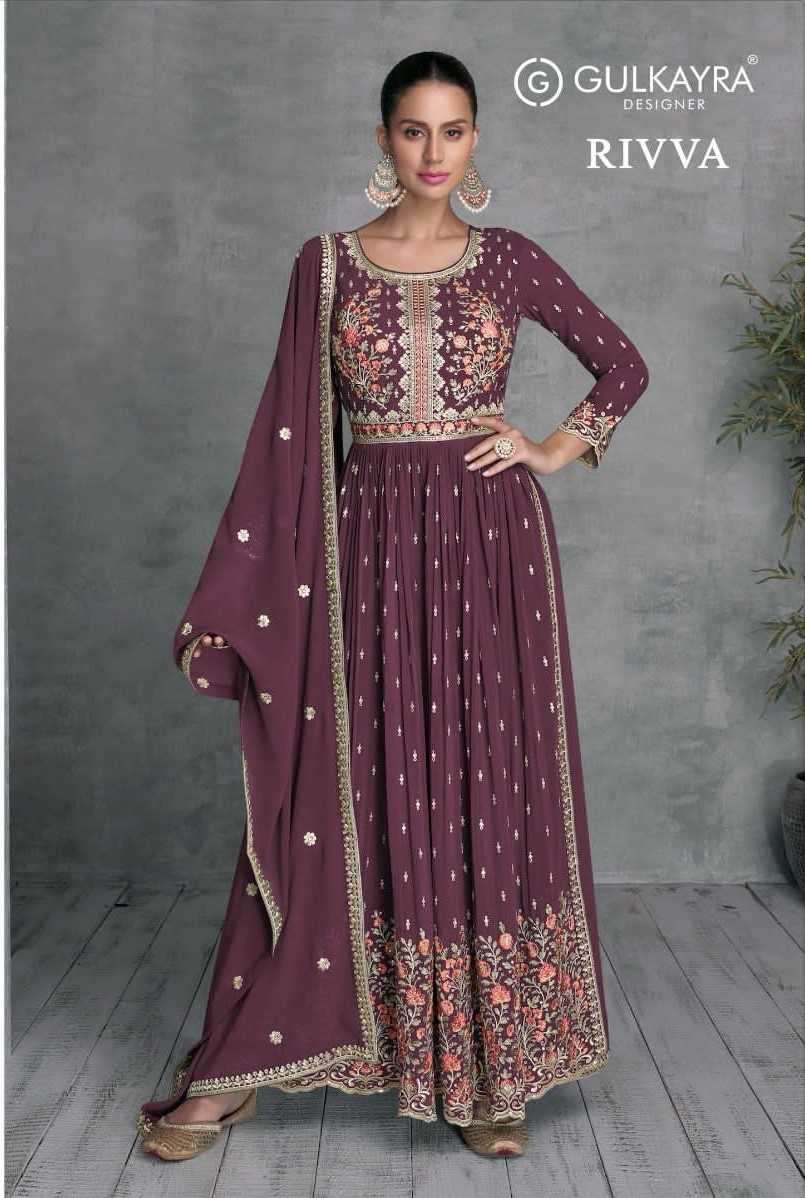 gulkayra rivva series 7421 Real georgette suit