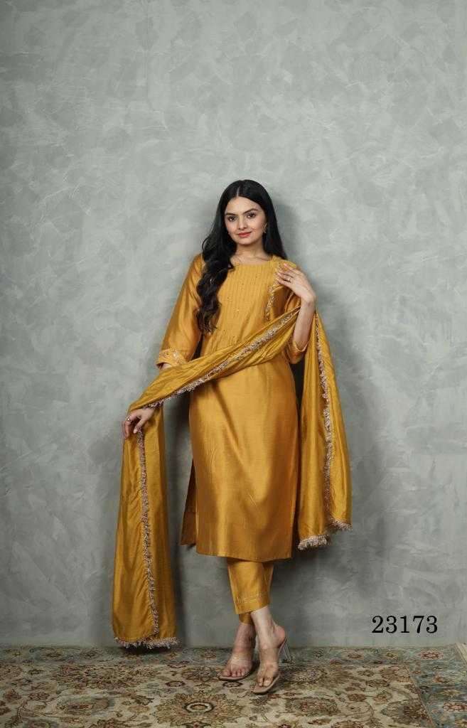 indira apparel 23173 Pure Chanderi Silk suit 