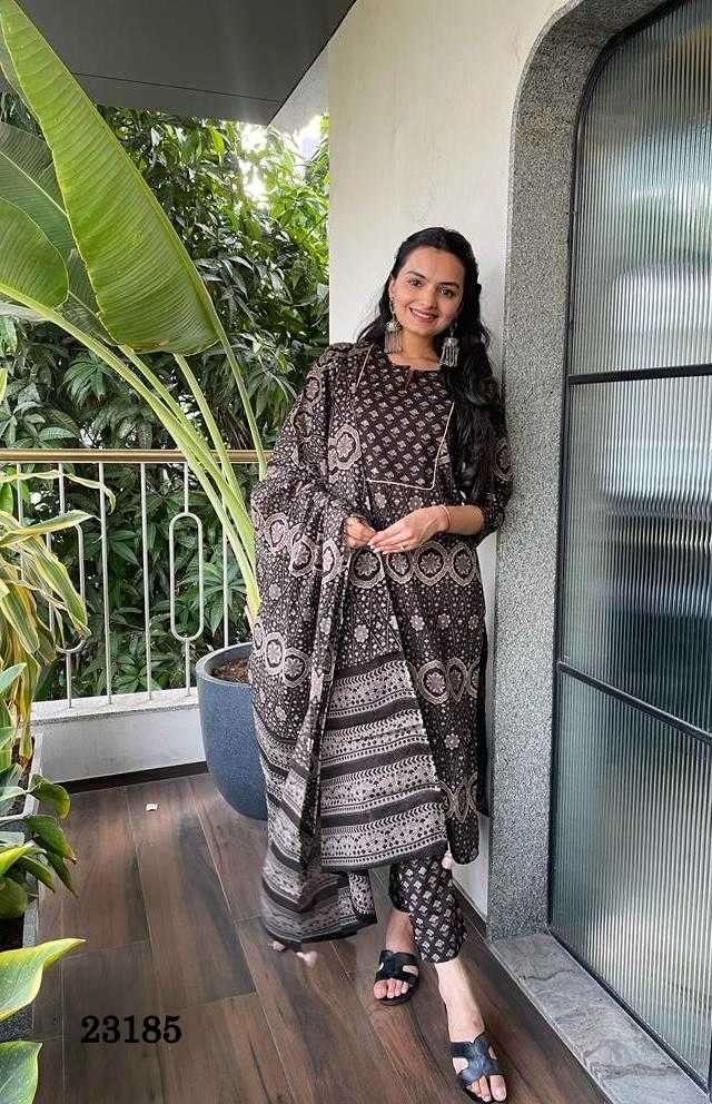 indira apparel 23185 Pure Cambric Cotton readymade suit 