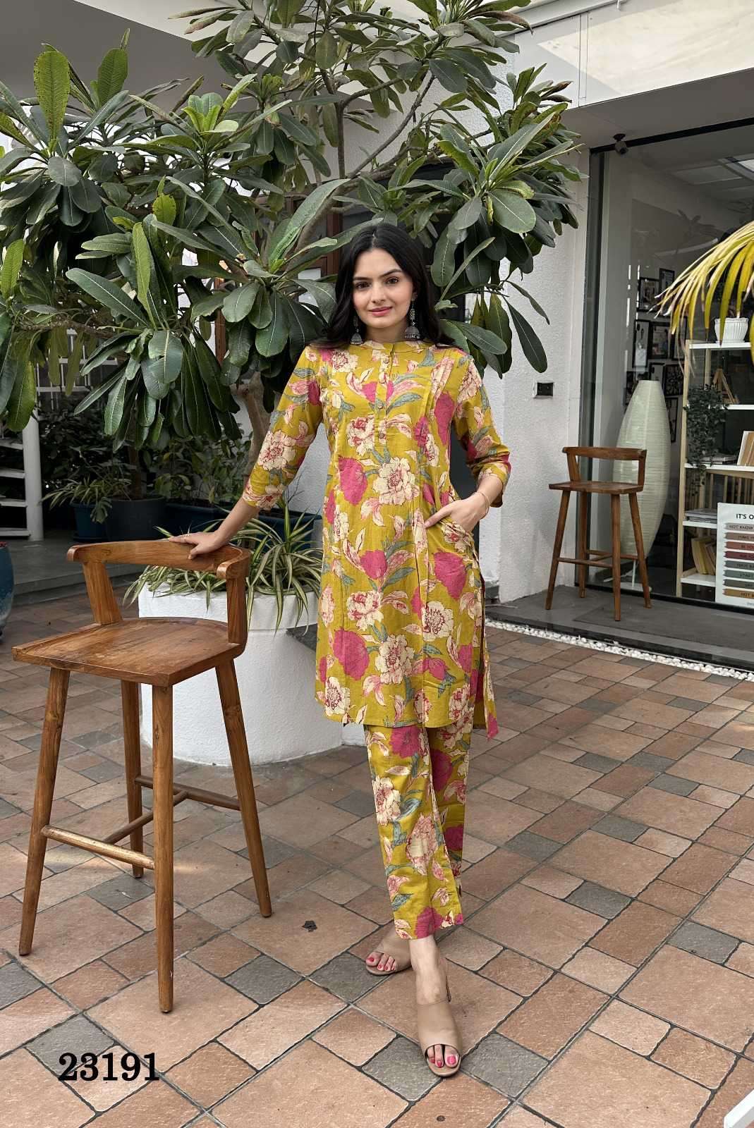 indira apparel 23191 Pure Cambric Cotton co-ord sets