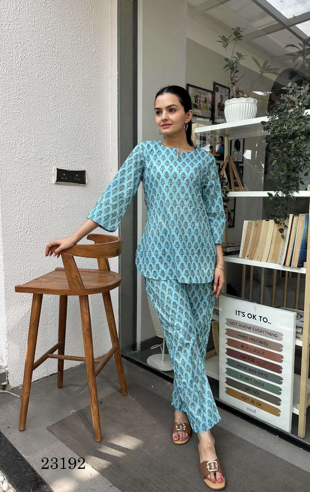 indira apparel 23192 Cambric Cotton kurti pant