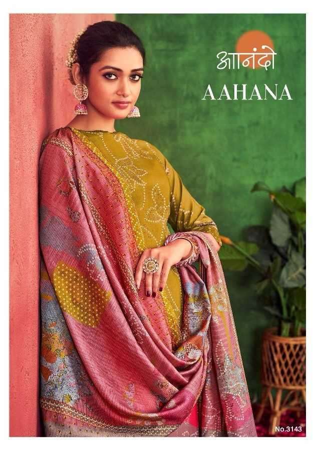 jayvijay anando aahana 3143 abcd pure muslin silk suit 